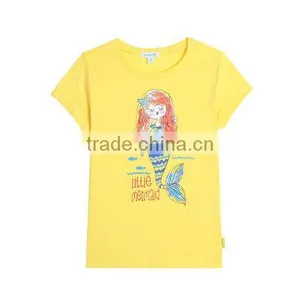 Custom Gilrs Cartoon Mermaid Tail Printed T-shirts thumbnail-2