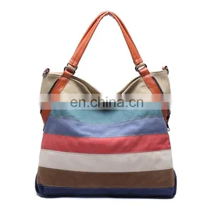 JL Bag17029 2017 Woman Bag Canvas Leisure Rainbow Bag Modern Lady Bag thumbnail-1
