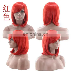 Fashion Party Blue Cosplay Wig Short Straight Synthetic Wig thumbnail-5