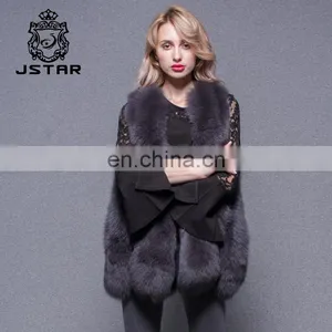New Products Women Winter Fox Fur Gilet Real Fur Vest thumbnail-5
