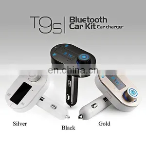 T9S Bluetooth Handsfree Car Kit MP3 Player With FM Transmitter and USB Charging Port thumbnail-1