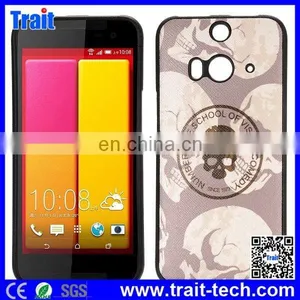 Leather Coated Ultraslim Flexible With Cross Pattern Soft TPU Case for HTC Butterfly 2,cell Phone Case Wholesale thumbnail-4