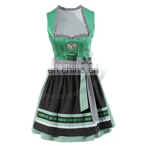 Green Classical Dirndl Trachten German Oktoberfest Bavarian Traditional Dirndl For Women (German Bavaria Dirndls) thumbnail-1