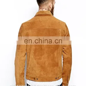 Men's Leather Jacket Latest 2015 Design Seude Leather Jacket thumbnail-2
