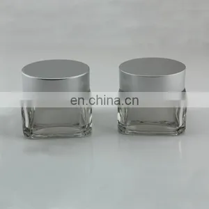 100g Empty Glass Face Cream Jar Bottle for Cometic thumbnail-1