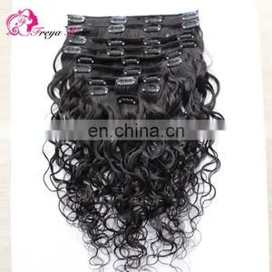 Raw Indian Curly Hair Clip in Hair Extensions for African American thumbnail-3