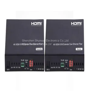 4K Low Latency KVM HDMI Extender Over IP/Fiber,With RS232,Remote,LED thumbnail-1