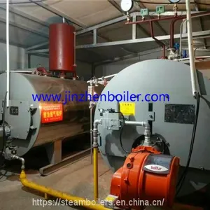 Small Dual Fuel Industrial Horizontal 2 Ton Oil Gas Fire Tube Steam Boiler For Small & Medium Laundry thumbnail-2