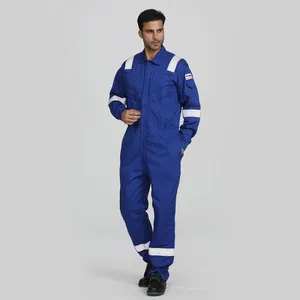 Multi-pocket Men's Offshore Fire Retardant Work Coveralls thumbnail-1