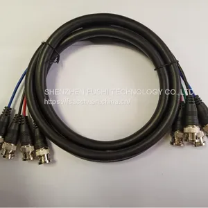 Mini RG59 Cable 4 BNC Male to 4 BNC Male Professional Audio Video Cable for CCTV System thumbnail-1