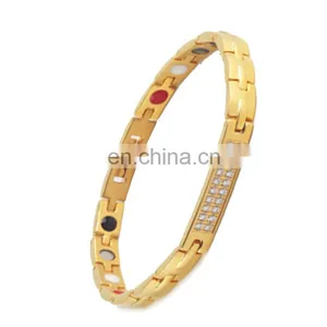 Beautiful Studded Crystals 4 in 1 Bio Magnetic Health Bracelet Benefits thumbnail-2