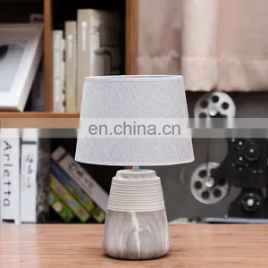 Western Style Vintage Cheap Price Barrel Shape Ceramic Base Office Desk Lamp for Home Decor thumbnail-1