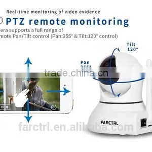 Wireless Wifi Audio Linkage Alarm Network Technology P2P IP Camera With Door Alarm and PIR Motion Detector thumbnail-2