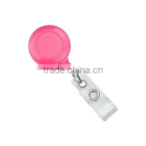 LOT OF 100 NEON PINK ID HOLDERS BADGE REELS Belt Clip Nurse Work Card Pull thumbnail-1