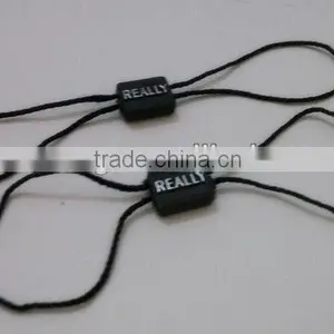 Factory Custom Black Plastic Hang Tag/string Seal With Logo Printing for Sale thumbnail-4