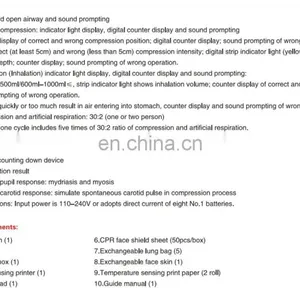 Advanced Fully Automatic Electronic Computer Full Body CPR Medical Training Manikin thumbnail-3