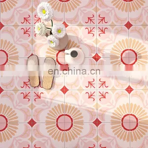 Pink Kitchen Bathroom Balcony Non-slip Wear-resistant Parquet Floor Tiles thumbnail-2