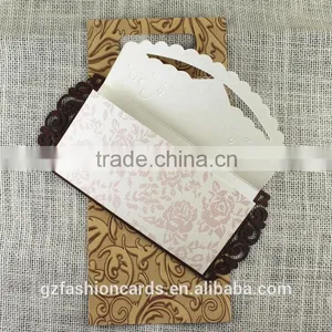 Wooden Laser Cut With Heart High Quality Ideal Products Wedding Cards thumbnail-5