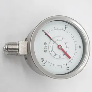 Double Tube Double Needle Differential Pressure Gauge 100mm Pressure Gauge thumbnail-3