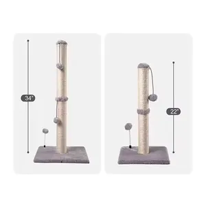 Meow Love Cat Scratching Tree Plush Interactive Cat Toy Scratching Post Simple Style Exercise thumbnail-4