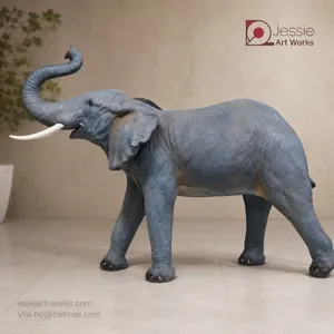 Life Size Elephant Sculpture for Park and Garden Display thumbnail-2