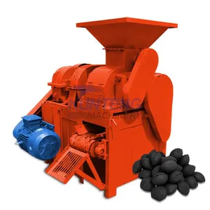 Automatic Charcoal Briquette Making Machine Double-Roller Briquetting Machine Coal Biomass Ball Press Machine EPC thumbnail-1