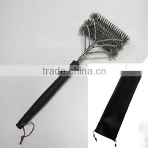 Amazon New Hot Sell Best New Design 3 Brushes in 1, Wire Stainless Steel Barbecue Grill Cleaning Brush 16 17 18 Inch thumbnail-2