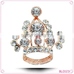 Vintage Prince Queen Crown Crystal Rhinestone Pin Brooch Noble Brooch thumbnail-1