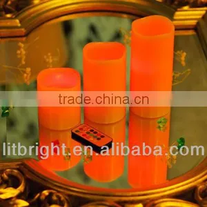 Moving Flame Wick Real Wax LED Candle With Timer thumbnail-6