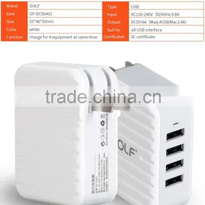 GOLF Original GF-DC56401 4USB 6A Output Fast Charging Smart Travel Charger thumbnail-3