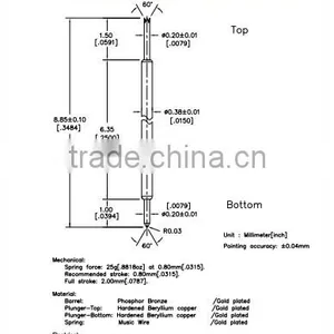 2016 Hotsell Good Quality PCB Contact Probe Pin DP1-038088-FB01 thumbnail-1