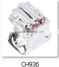 Silver Plated Crystal Rondelle Beads in Unique Shape thumbnail-1