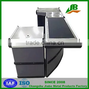 Dark Grey Checkout Counter With Conveyor Belt thumbnail-1