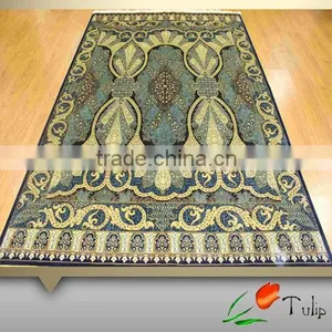 Hand Knotted Persian Carpets In Stock 6'x9' Handmade Silk Persian Rug For Hotel ,Home Use thumbnail-1