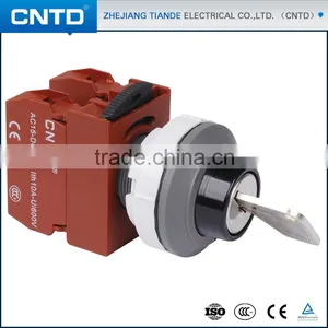 CNTD High Quality Key Type 3 Position Electric Push Button Switch 30mm (C3SNK-F3) thumbnail-1