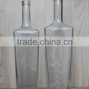 Factory Direct 750ml Glass Liquor Bottles, Square Glass Liquor Bottles thumbnail-1
