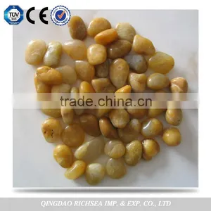 Fine Price Outdoor Yellow Cobbles Pebble Stones Manufacturer thumbnail-2