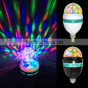 Party Favor Light Mini Led Decoration Full Color Rotating Laser Bulb Lamp thumbnail-1