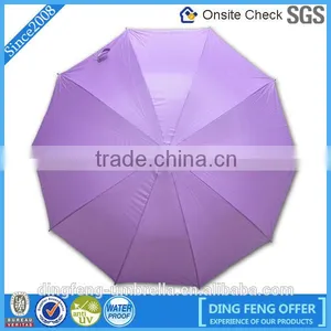 Purple Double Crook Handle Sun and Rain Umbrella thumbnail-2