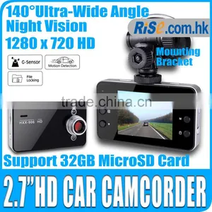 DVR Camera HD Camcorder IR LED Video Night G-sensor 720p 2.7" Car Recorder thumbnail-1