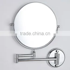 Top Quality Chromed 360 Rotating Wall Mounted Cosmetic Mirror Bathroom Makeup Mirror Double Faced Bath Mirrors thumbnail-1