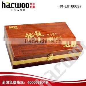 High Quality and Lacquer Square Wooden Tea Box Storage thumbnail-1