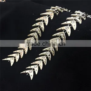 Fish Bone Shape Rhinestone Mesh Plastic Rhinestone Trimming Garment Accessories thumbnail-2