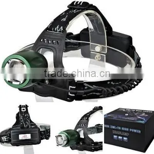 High Power Rechargeable Aluminum Led Zoom Function Headlamp Headlight thumbnail-6