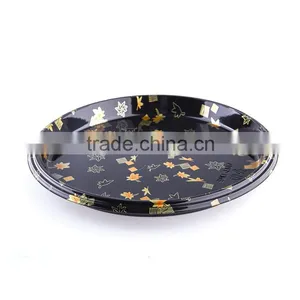 Round Disposable Plastic Container Sushi Party Tray Food Container for Take Out thumbnail-2