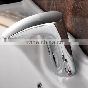 Deck Mounted Chrome Finish Brass Basin Faucet Automatic Sensor Faucet thumbnail-3
