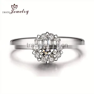 Modern Design Sun Flower Shape 925 Silver Ring thumbnail-1