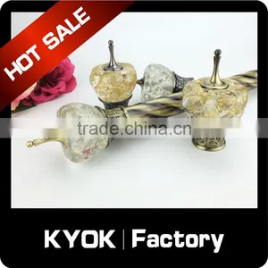KYOK High Quality White Metal Curtain Rods Wholesale , 28mm Hollow Metal Curtain Rod thumbnail-1