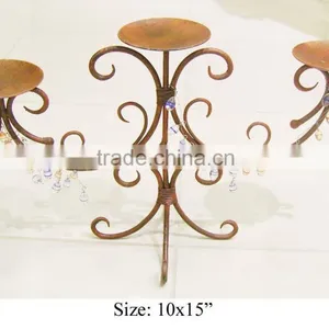 Wrough Iron Candle Holder, Cheap Candle Holder, Iron Table Top Candle Holder thumbnail-1
