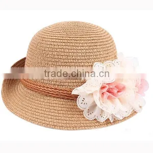 Women New Style Paper Straw Hat Summer Folding Straw Hats thumbnail-1